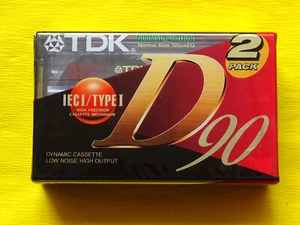 2x TDK D 90 Cassette Tapes 1995 + OVP + SEALED + Im Pack + - Bild 1 von 3