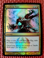 MtG Foil STITCH IN TIME 132/165 Guildpact GPT Ships WORLDWIDE Magic NM-/NM