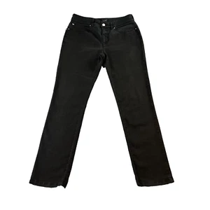 Armani Womens Jeans W29 L30 Slim Tapered Dark Black Faded Stretch Zip Fly - Picture 1 of 12
