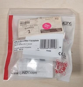 Lindy VDSL2 Microfilter Faceplate Ref00187 - Zdjęcie 1 z 2