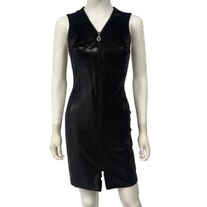 Vintage 90s Cache Black Bandage Bombshell Cocktail Club Party Sexy Dress XS - Picture 1 of 11