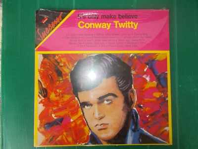 LP CONWAY TWITTY IT'S ONLY MAKE BELIEVE  " GREATEST HITS " NUOVO SIGILLATO - Immagine 1 di 2