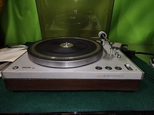 Philips Electronic 212 Belt Drive Turntable Tested, Works But For PART - Picture 1 of 18