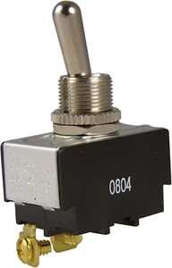 GSW-10 Electrical Toggle Switch, SPST, ON-OFF, 20 A/125V AC, Screw Terminal - Picture 1 of 12