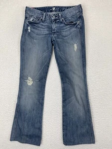7 For All Mankind Jeans Damen Y2K "A" Pocket Low Rise Ripped Bootcut Denim 27 - Bild 1 von 17