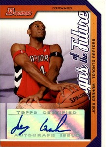 2005-06 Bowman Signs of the Future Raptors Basketball Card #JG Joey Graham Auto 