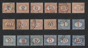 Regno 1870-1925 - Segnatasse Cifra in Ovale - Cifre Rosse e Brune - Serie Usata - Foto 1 di 2