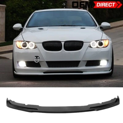 For 07-11 BMW E92 E93 Pre Lci 3 Series Coupe H Style Front Bumper Lip Spoiler PU - Image 1 of 4