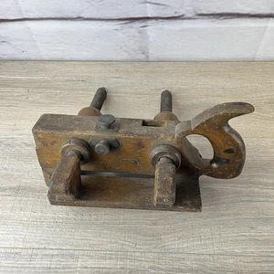 Antique Wooden Screw Arm Plough Plane Woodworking Tool VTG Etc - Picture 1 of 24