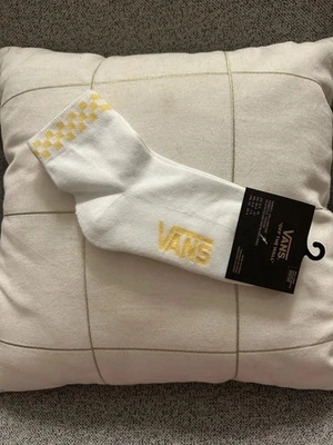 ¡Nuevo! Calcetines para mujer Vans a cuadros PNP cuarto amarillo blanco talla 6,5-10 Foto 1 de 4