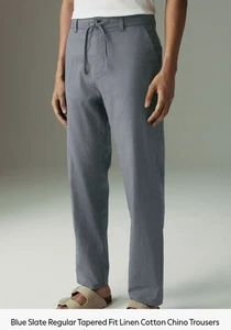 Next mens casual trousers 36XL 36" waist - 35" leg regular linen rich. Grey - Picture 1 of 16