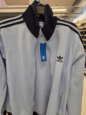 adidas Originals Men's Beckenbauer Track Jacket Clear Sky/Night Indigo JP2521 L  - Image 1 of 4