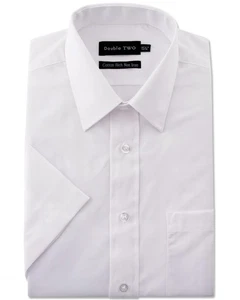 Double Two Hombre Manga Corta de Algodón Camisa (4500) Talla 14.5-23 , 15 Color - Imagen 1 de 23