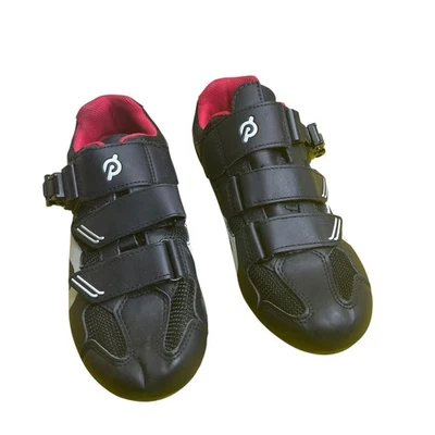 Zapatos de ciclismo Peloton para mujer talla 39 negros rojos tacos zapatos de bicicleta de spinning Foto 1 de 4