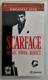 SCARFACE MONEY. POWER. RESPECT. PLAYSTATION PORTABLE PSP GREATEST HITS 