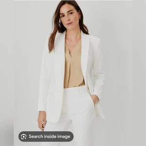 Ann Taylor Womem Office Career Bussiness Old Money Blazer Linen Size 22W - Picture 1 of 10