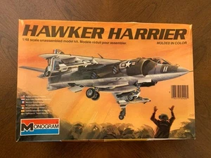 Monogram 1:48 HAWKER HARRIER "Jump Jet" Plastik Modellbausatz #5420, OPEN BOX - Bild 1 von 2