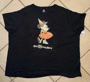 NUOVO 2025 Walt Disney World Parks Halloween Strega Minnie Paillettes Camicia Donna 3X - Foto 1 di 8