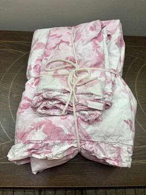 Funda nórdica Pottery Barn Teen LoveShackFancy jardín damasco rosa doble y 1 ETS farsa Foto 1 de 3