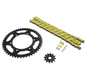1996, 2000-2003 fits Suzuki RM125 Yellow O Ring Chain & Sprocket Blk 12/49 114L - Picture 1 of 4