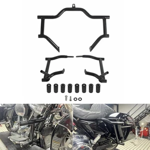 Front Highway Pegs Engine Guards & Saddlebag Crash Bars For Harley Touring 14-up - Bild 1 von 12