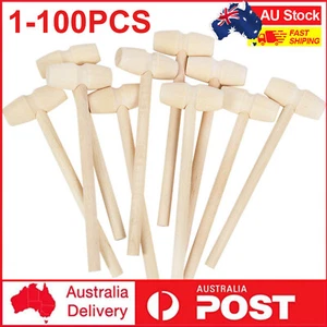 1-20PCS Mini Wooden Hammer Chocolate Breakable Heart Hammer Mallet Smash DIY Toy - Picture 1 of 10
