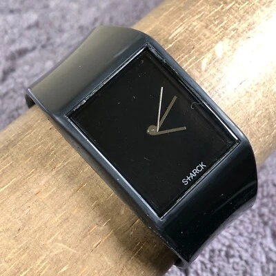 Reloj de cuarzo vintage Starck con fósil para mujer PH-5032 brazalete negro 7 1/4" Foto 1 de 4