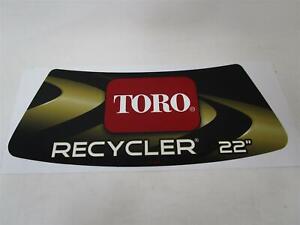 Toro Recycler RWD Decal 115-4676 Lawn Mower Lawnmower Genuine