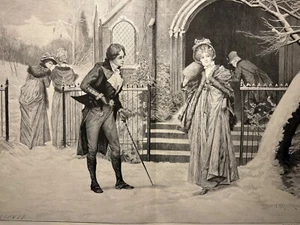 Antik Illustration 1893 FRAUEN MODE KLEIDUNG ABBILDUNG Kunstdruck Holzschnitt - Bild 1 von 10