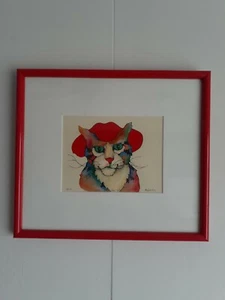 Samuel Ruder signierte Katzenlithographie - Bild 1 von 9