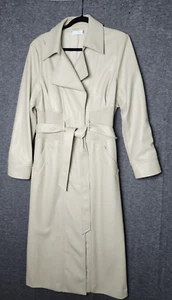 Jonathan  Simkhai faux leather ivory trench coat Large - Picture 1 of 13