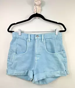 Pantalones cortos Urban Outfitters BDG azules tiro alto con puños talla 29 - Imagen 1 de 8