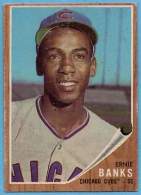 1962 Topps #25 Ernie Banks VG-VGEX+ Chicago Cubs Hall of Fame A4337 - Image 1 of 2