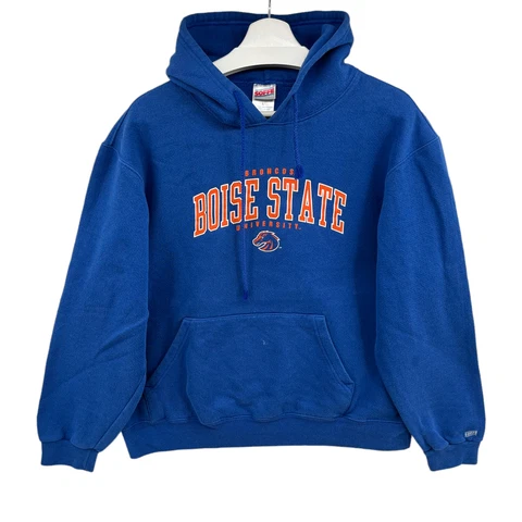 Soffe Pullover Hoodie Sweatshirt Boise State Broncos 50 50 Size Large Blue Cover