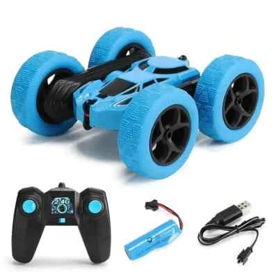 Car Children Double Sided Flip 2.4G RC 360 Deree Rotation Off Road Drift RC Car - Image 1 of 4