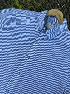 Peter Werth shirt striped blue / white large L - Picture 1 of 10