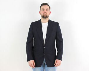 HUGO BOSS Men L Wool Blazer UK 42 US Pinstriped Jacket EU 52 Suit Sport Coat VTG