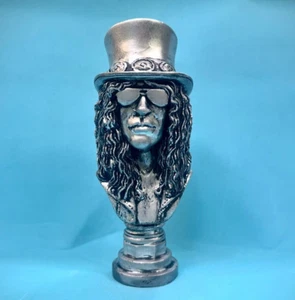 SLASH GUNS N´ ROSES silver BUST sculpture HARD ROCK guitar AXL NOVEMBER RAIN cd - Picture 1 of 24
