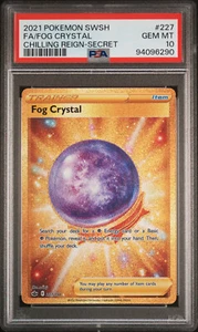 Pokemon TCG: Nebelkristall - bewertet PSA 10 EDELSTEINE NEUWERTIG 2021 CHR #227 F/A GOLD - Bild 1 von 2
