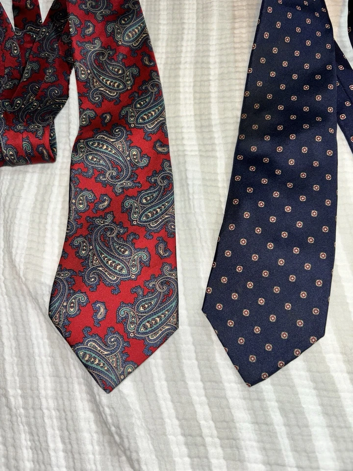 Винтажный Christian Dior 100% шелк галстуки сделано в Италии набор из 2 - Изображение 1 из 4