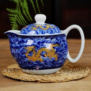 NEW Chinese Dragon Ceramic Porcelain Tea Cup Coffee Mug with Infuser&lid&saucer - Picture 1 of 8