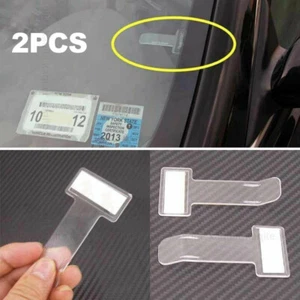 2PCS Car Parking Ticket Clip Fastener Card Holder Organizer Windshield Adhesive - Picture 1 of 12