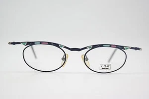 Vintage Brille Chai GR1 Blau Mehrfarbig Oval Brillengestell eyeglasses - Picture 1 of 6