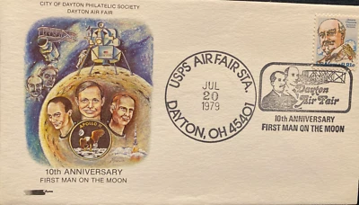 APOLLO 11 FIRST LUNAR LANDING  10TH ANNIVERSARY DAYTON OH AIR FAIR JULY 20, 1979 - Image 1 of 4