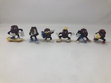 CALIFORNIA RAISINS Hardee’s Toys Toy Series 2 Calrab FIGURES LOT OF 6 1988