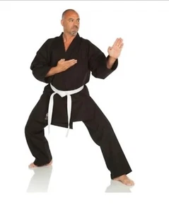 Nuova uniforme pesante marca Ronin competizione 02/150 tradizione karate nera - Foto 1 di 5