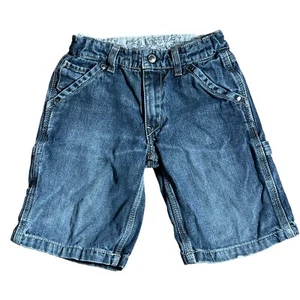 Levi’s Boys Size 5 (4-5 Yrs) Carpenter Blue Jean Denim Shorts Adjustable Waist - Picture 1 of 9
