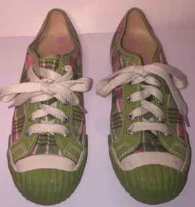 Zapatilla deportiva PF Flyers verde multicolor a cuadros punta baja para mujer talla 6,5 - Imagen 1 de 12