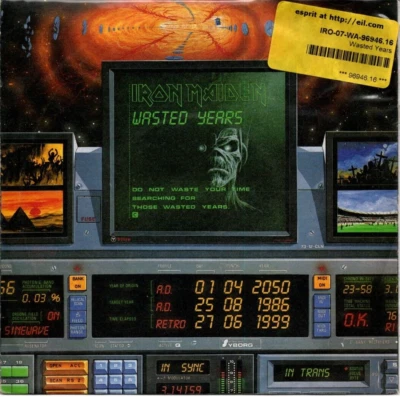 Wasted Years by Iron Maiden 1986 - 7" Single IMPORT with Reach Out. Black Center - Image 1 of 4