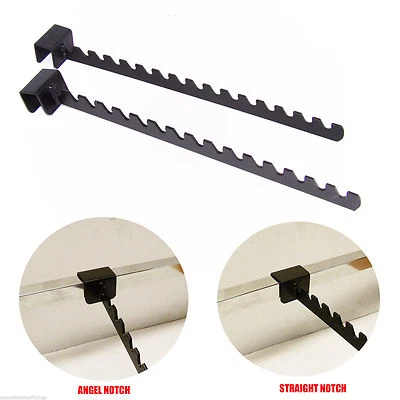 SHOPFITTINGS-UK BLACK ANGLED/STRAIGHT NOTCH ARM BRACKET HOOK FOR MARKET STALL RETAIL DISPLAY